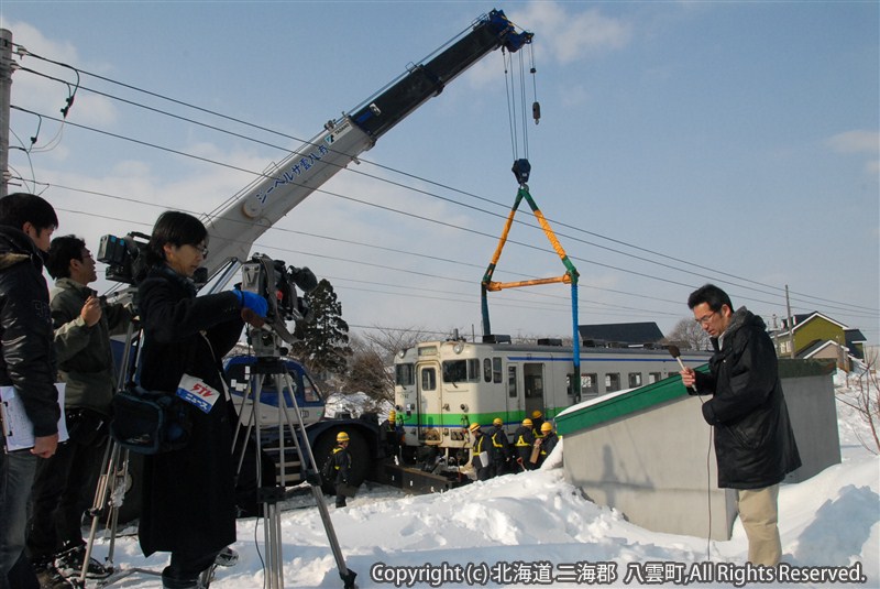 H24.03.01 JR八雲駅構内脱線事故復旧作業