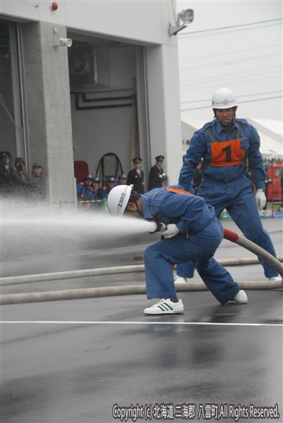 H23.10.22 消防本部新庁舎落成式 分団放水訓練大会